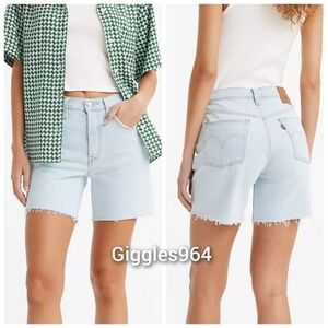 Levi's Premium 501 Mid Thigh Bermuda Shorts Light Wash